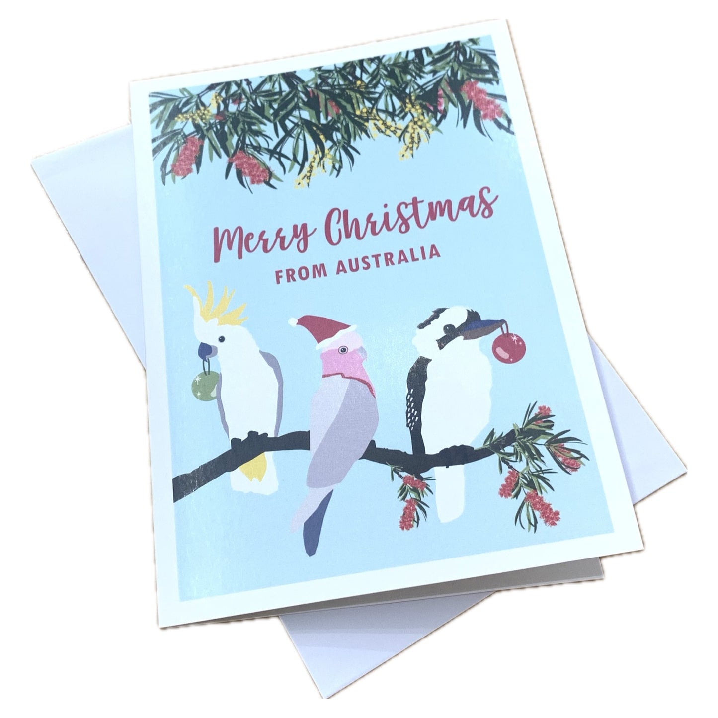 CANDLE BARK CREATIONS - "Christmas Birds" Australiana - 8 Pack of Cards