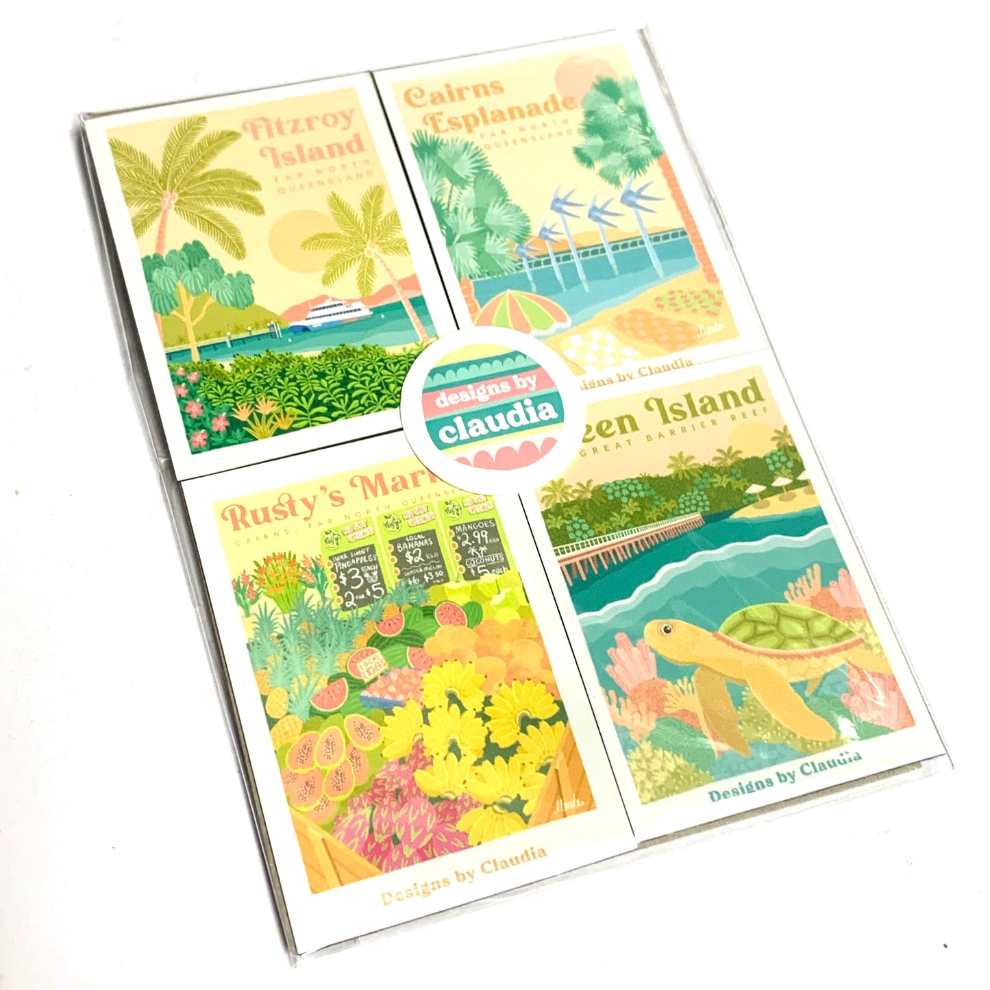 Designs by Claudia - Cairns Magnets - Pack of 4