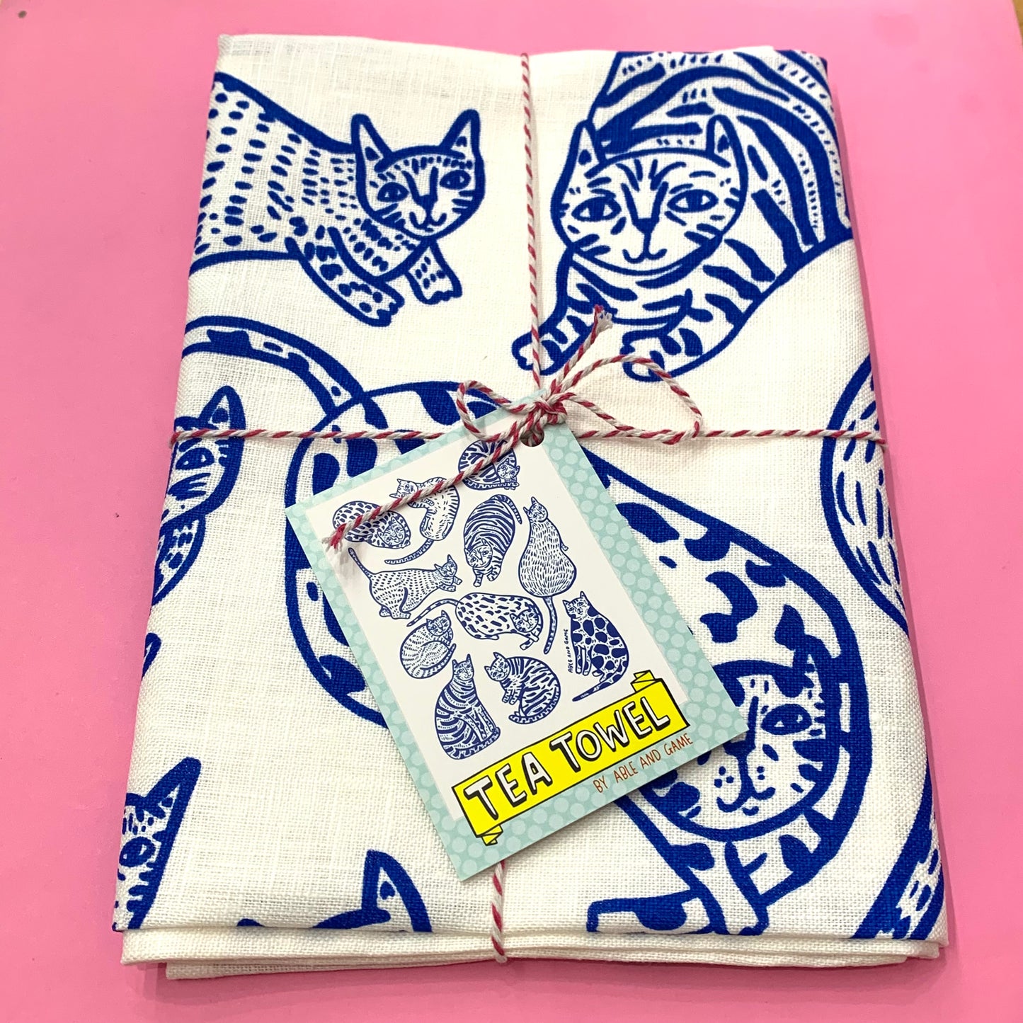 ABLE & GAME- Tea Towel- 11 Cats