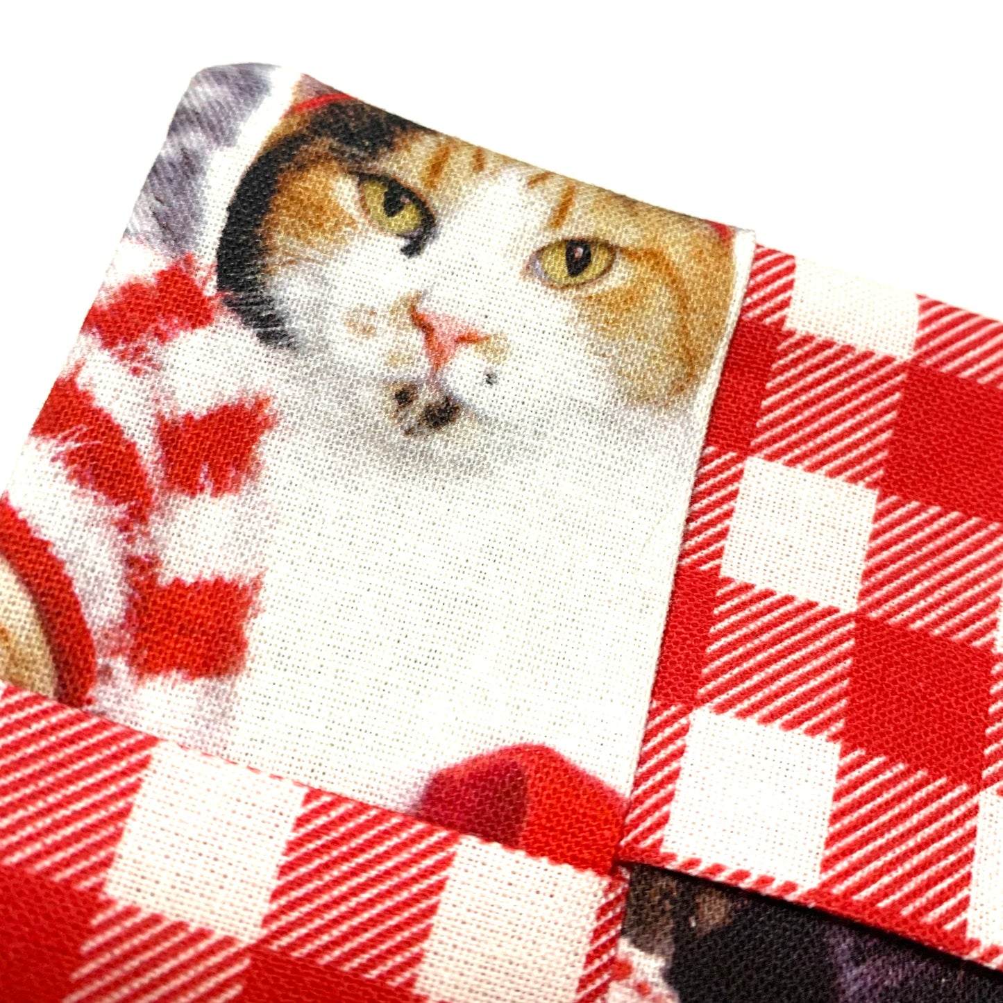 MUMMA WHOOPEE- SINGLE CHRISTMAS WINE GLASS SLIPPER/COASTERS- Christmas Kitties & Ginham
