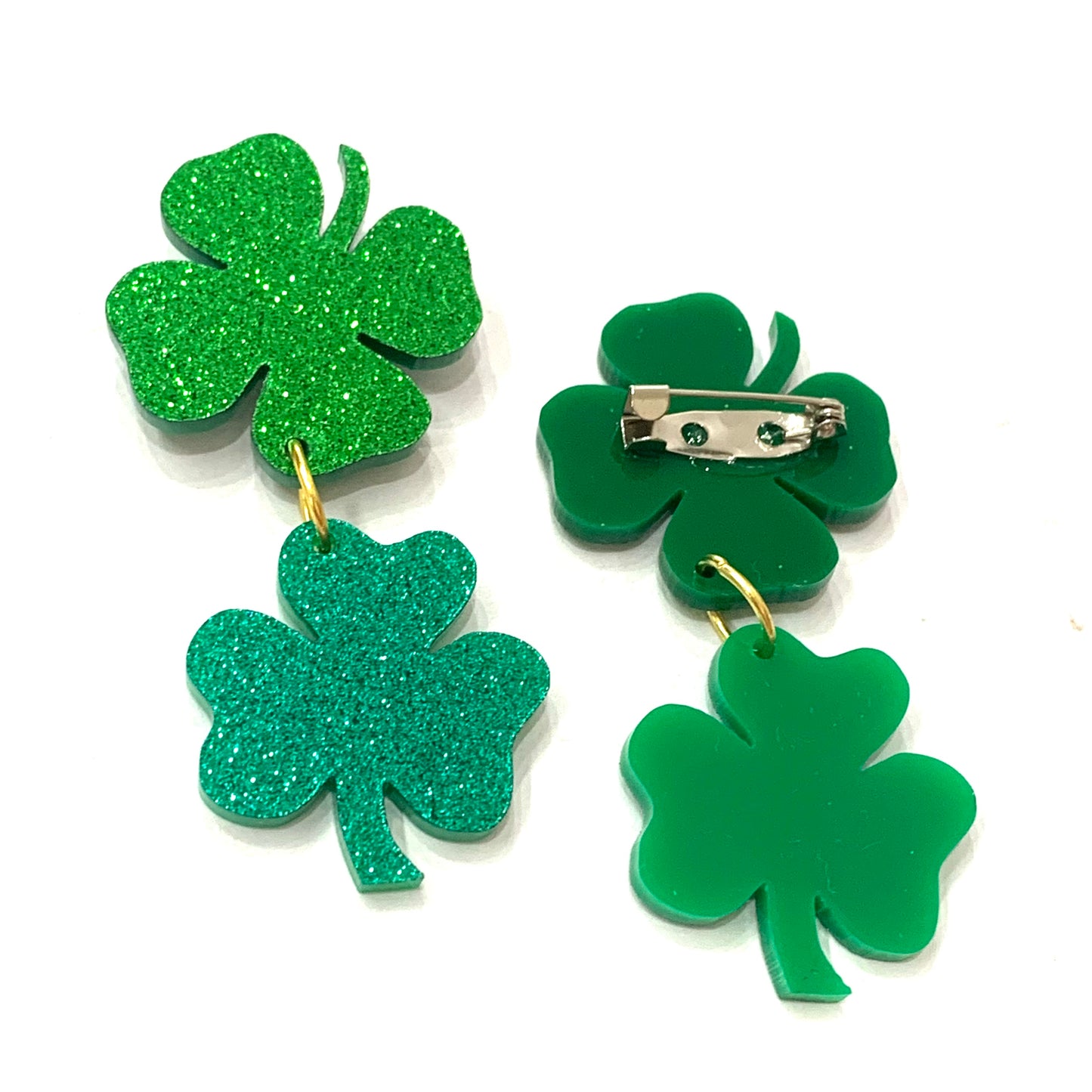 MAKIN' WHOOPEE - Double Your Luck- Hanging Charm Double Brooch