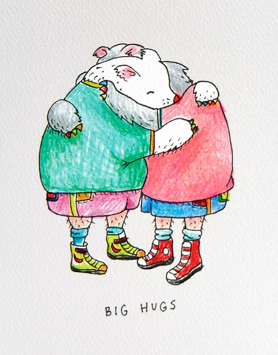 WALLY PAPER CO - BIG HUGS- Greeting Card