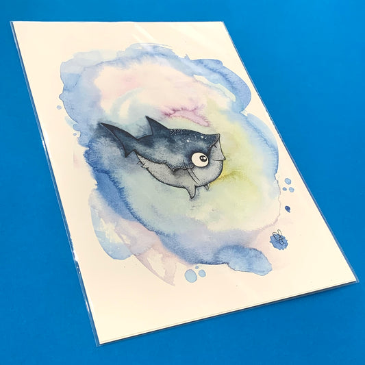 DONNA K CREATIONS- A4 ART PRINTS- Little Shark