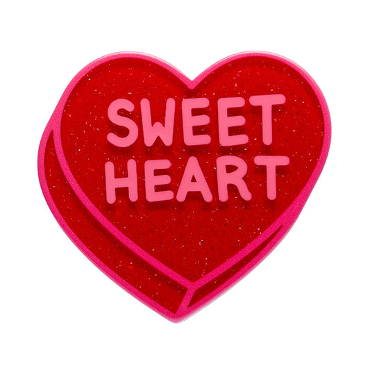 ERSTWILDER - Candy Heart Simplified Mini Brooch – Red - SWEET VALENTINE COLLECTION