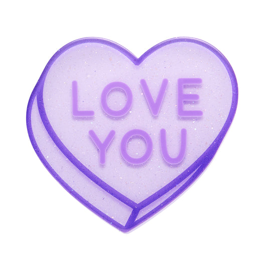 ERSTWILDER - Candy Heart Simplified Mini Brooch – Purple - SWEET VALENTINE COLLECTION