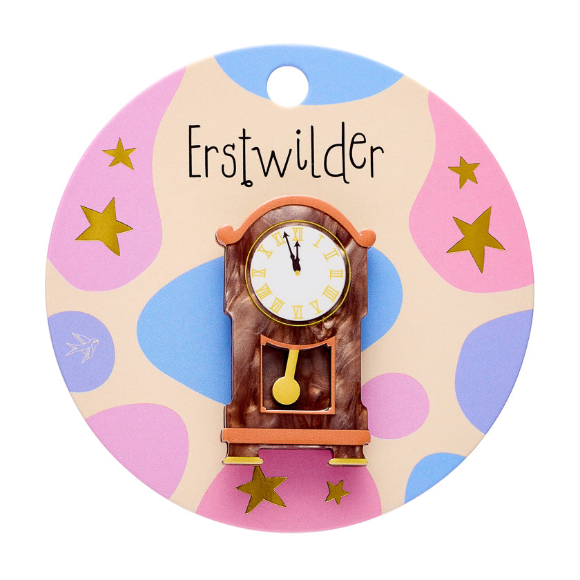 ERSTWILDER - Clock Simplified Mini Brooch - Pete Cromer Fairy Tales: Part 2