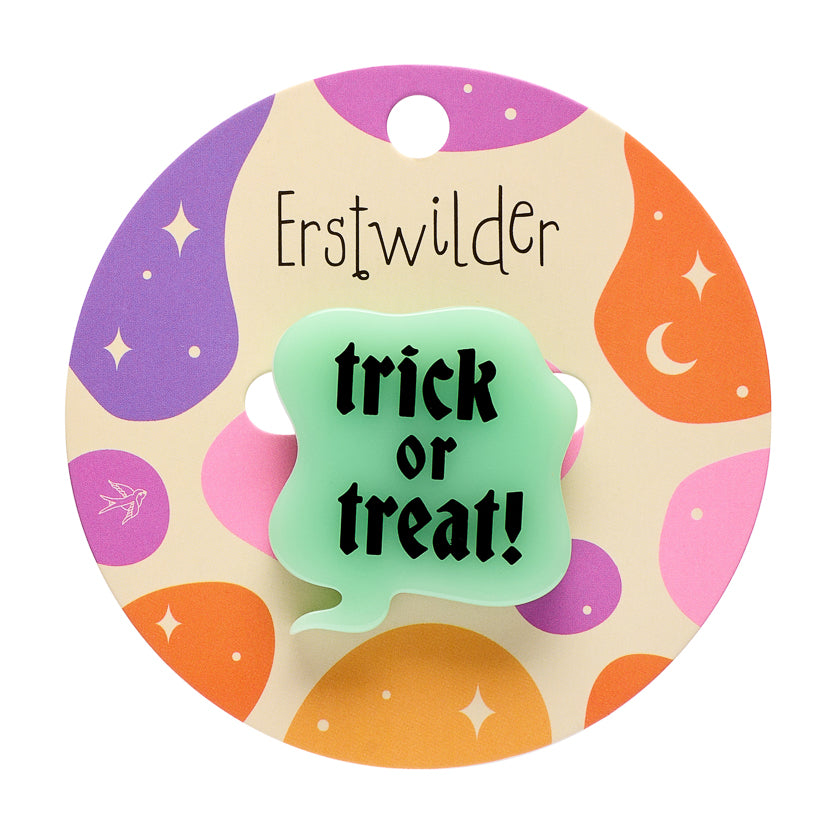 ERSTWILDER - "Trick or Treat!" Simplified Mini Brooch - Midnight Mischief