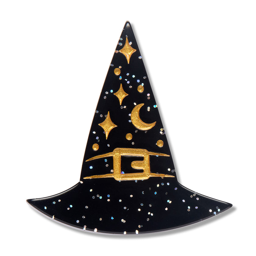 ERSTWILDER - "A Witchy Hat" Simplified Mini Brooch - Midnight Mischief