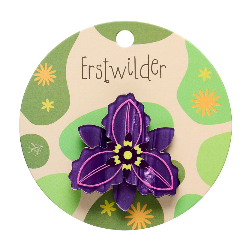 ERSTWILDER - "Chocolate Lily" Simplified Mini Brooch - ROYAL BOTANIC GARDENS VICTORIA