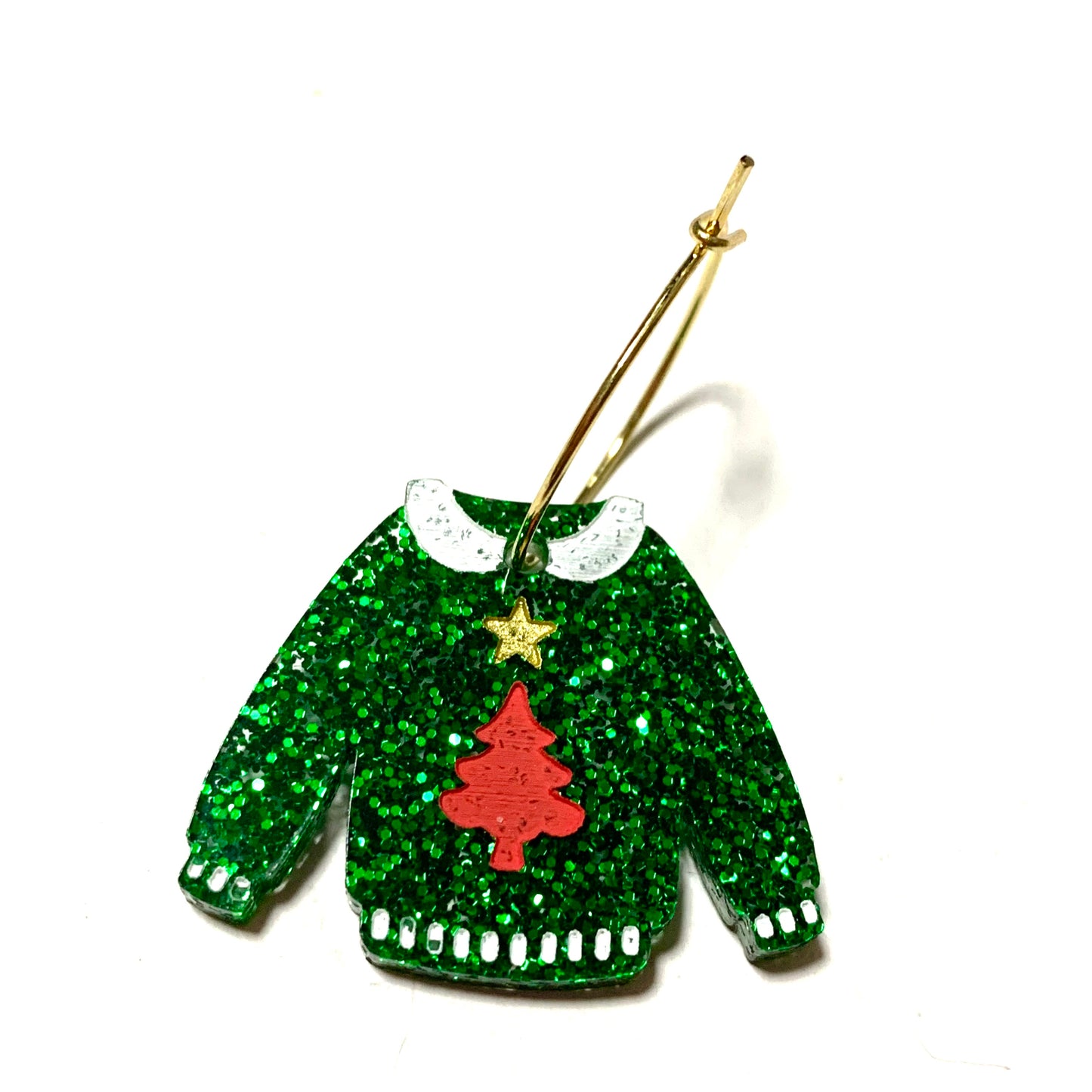 MAKIN' WHOOPEE - “Mismatched Ugly Sweaters” CHRISTMAS HOOP DANGLES