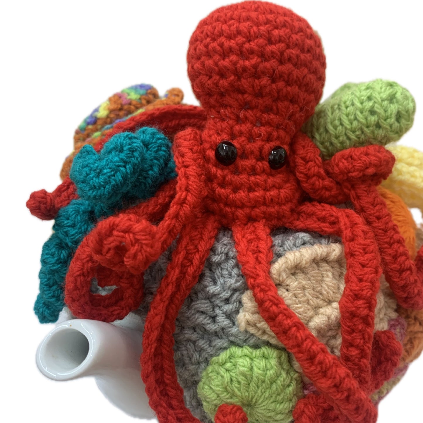 BEAKNITS- CROCHET TEA COSY- OCTOPUS’ GARDEN