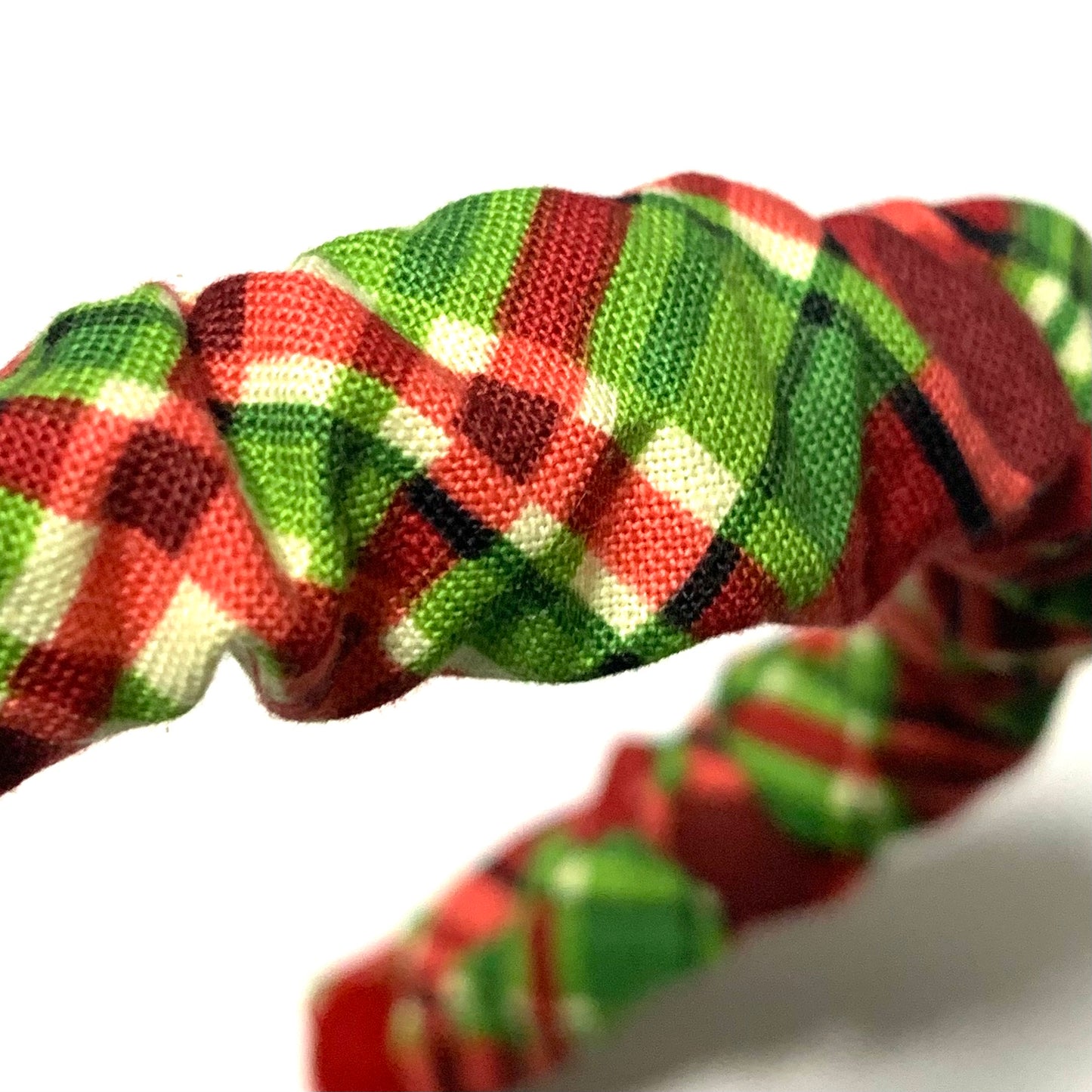THIS BIRD HAS FLOWN -  SMALL CHRISTMAS SCRUNCHIE HEADBANDS- Festive Tartan