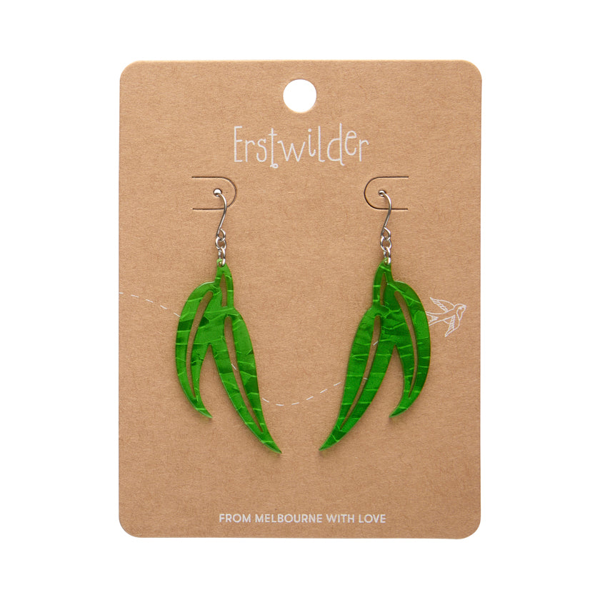 ERSTWILDER - Gum Leaf Drop- Green- Essential Earrings - AUSTRALIANA COLLECTION
