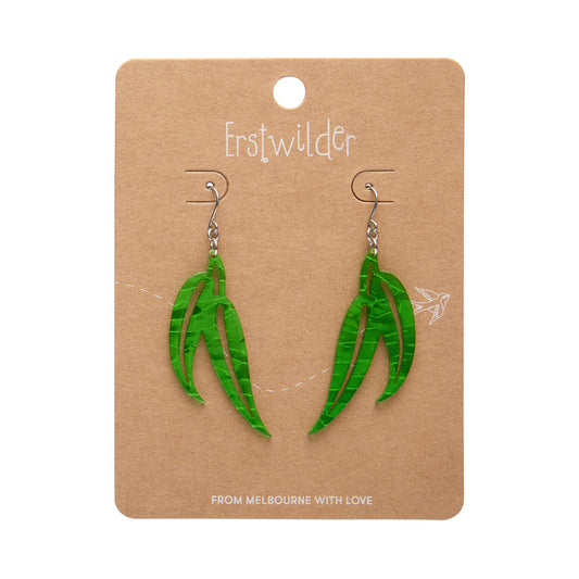 ERSTWILDER - Gum Leaf Drop- Green- Essential Earrings - AUSTRALIANA COLLECTION