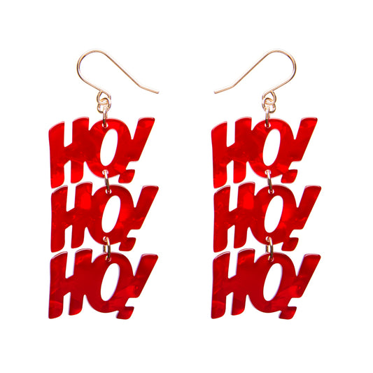 ERSTWILDER - Ho Ho Ho! Drop Earrings Red - Merry Menagerie- CHRISTMAS COLLECTION