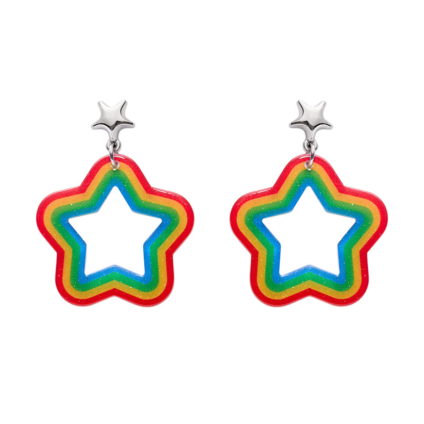 ERSTWILDER - Star Rainbow Stud Drop Earrings - RAINBOW BRITE COLLECTION