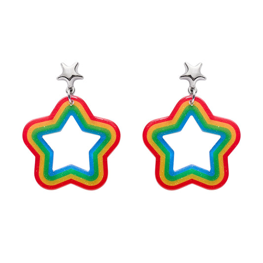 ERSTWILDER - Star Rainbow Stud Drop Earrings - RAINBOW BRITE COLLECTION