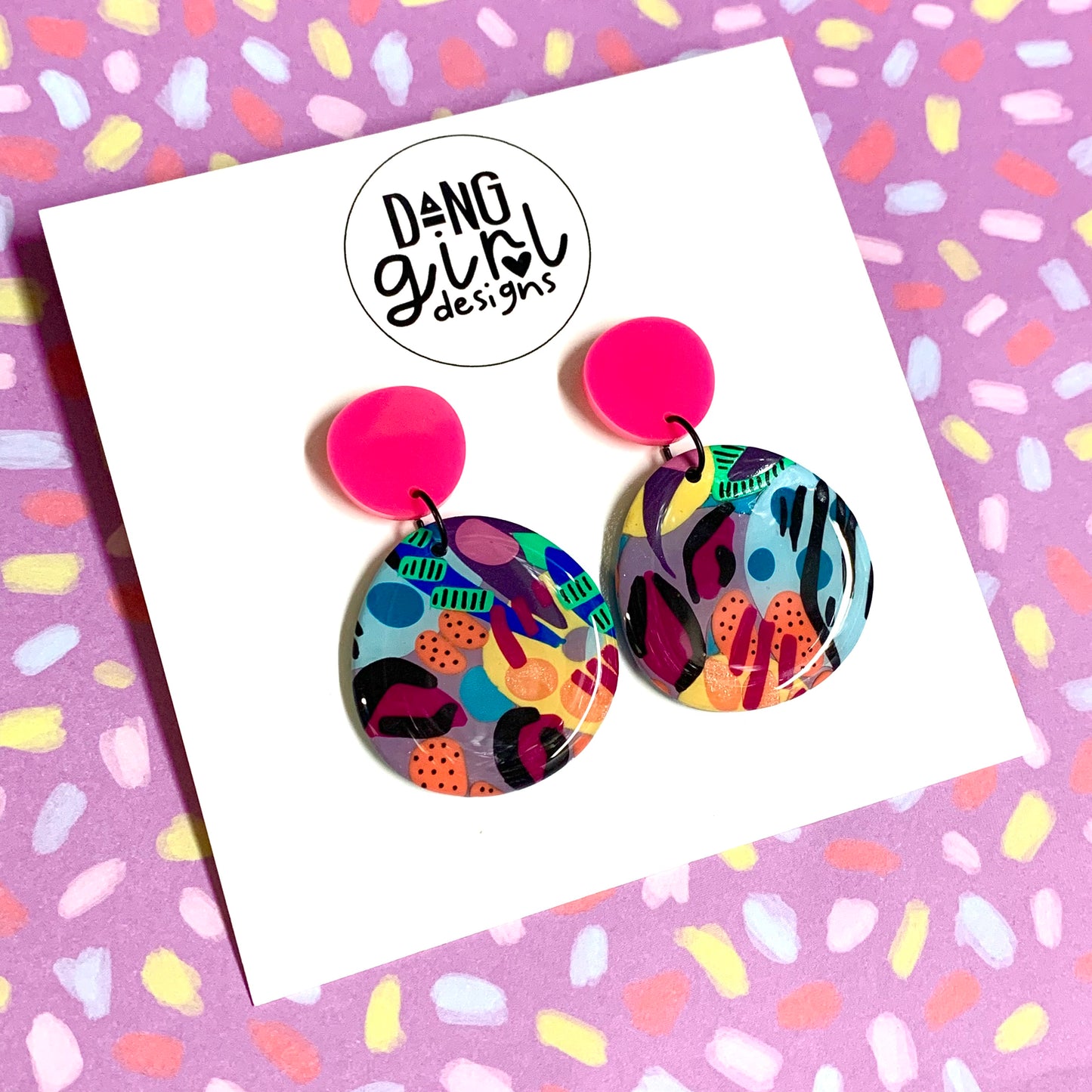 Dang Girl Designs - Organic Reef Stud Top Dangle Earrings