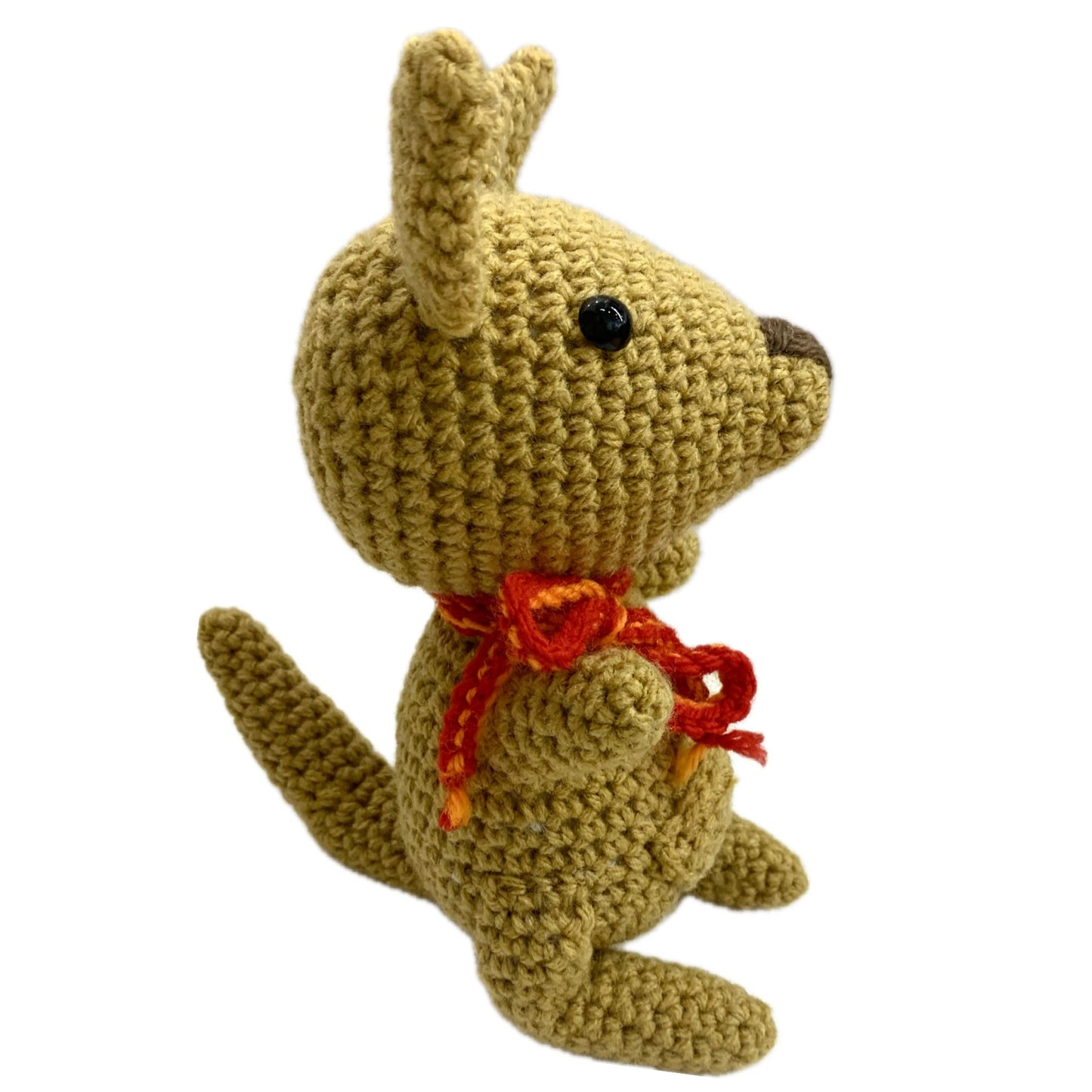 BEAKNITS- Crochet Kangaroo- Small Red