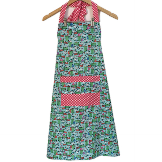 MUMMA WHOOPEE - "Bin Chicken (Ibis) & Checks" Christmas Apron