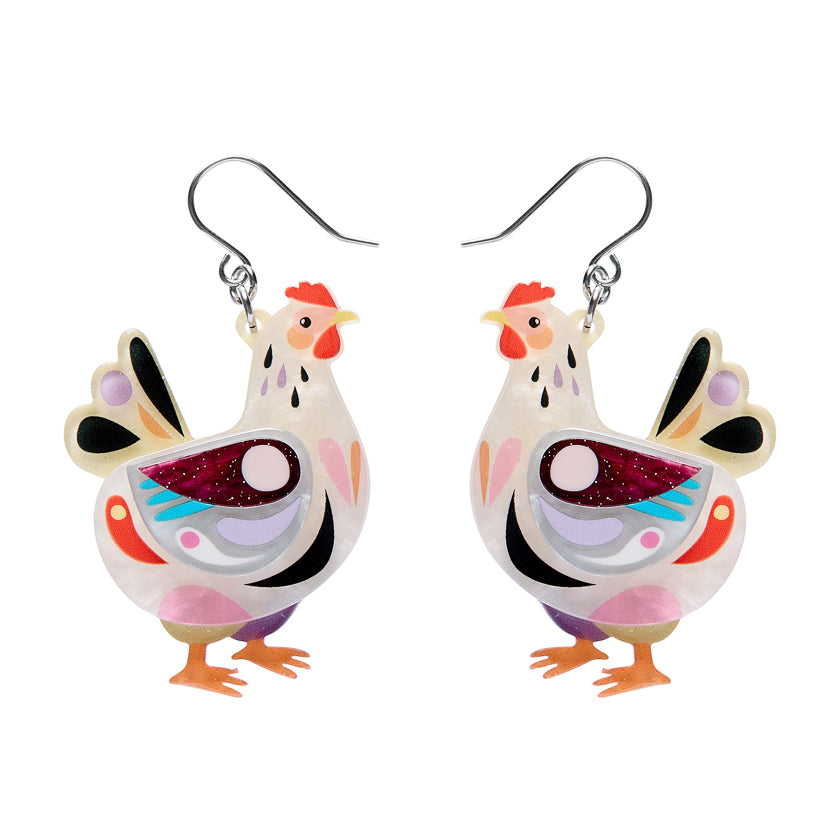 ERSTWILDER - Clara the Chicken Drop Earrings - PETE CROMER COLLECTION