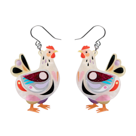 ERSTWILDER - Clara the Chicken Drop Earrings - PETE CROMER COLLECTION