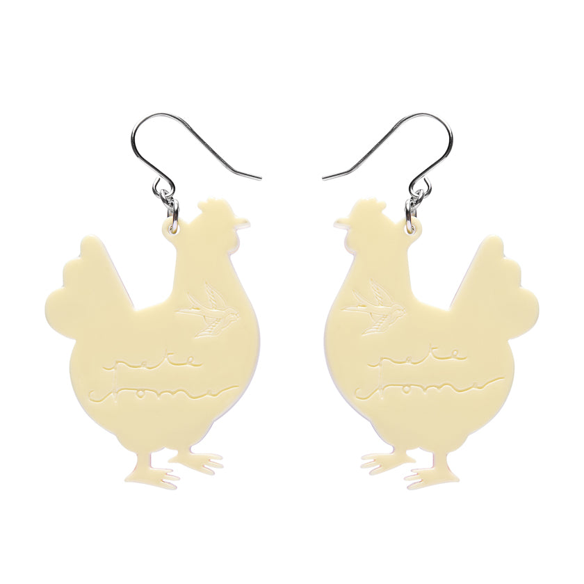 ERSTWILDER - Clara the Chicken Drop Earrings - PETE CROMER COLLECTION