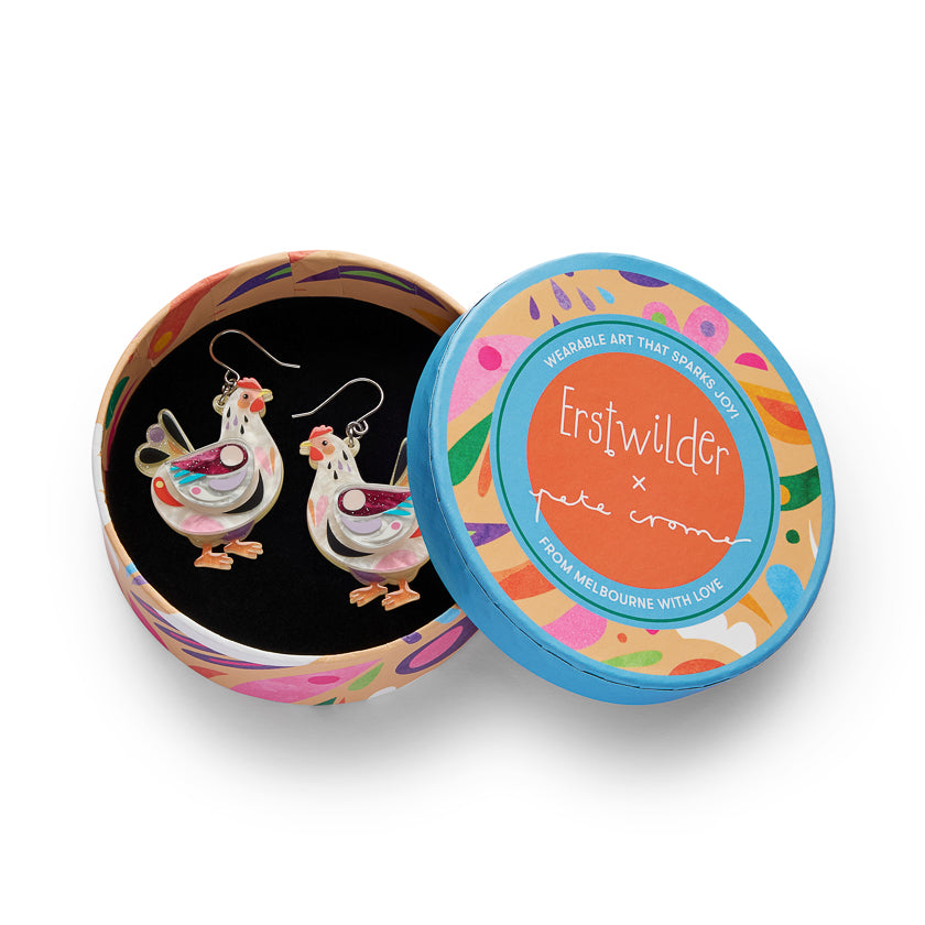 ERSTWILDER - Clara the Chicken Drop Earrings - PETE CROMER COLLECTION