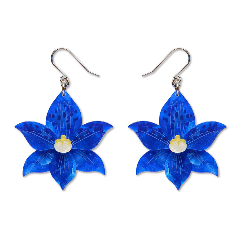 ERSTWILDER - "Spotted Sun-Orchid" Drop Earrings - ROYAL BOTANIC GARDENS VICTORIA