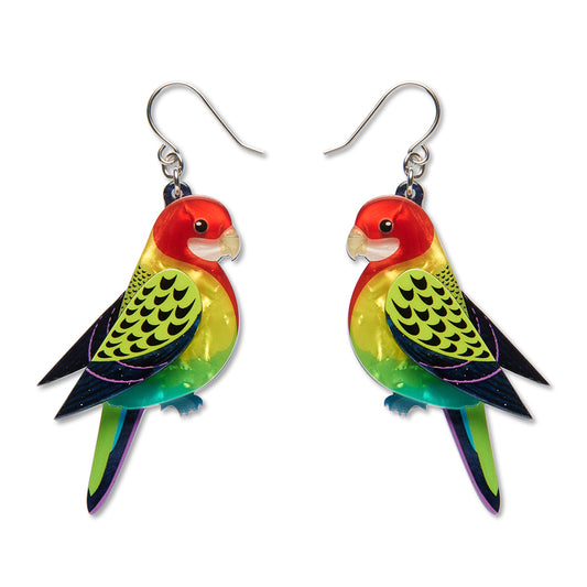 ERSTWILDER - "Eastern Rosella" Drop Earrings - ROYAL BOTANIC GARDENS VICTORIA