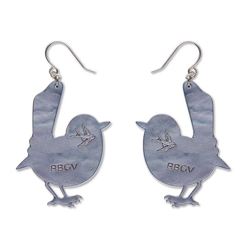 ERSTWILDER - "Superb Fairy Wren" Drop Earrings - ROYAL BOTANIC GARDENS VICTORIA