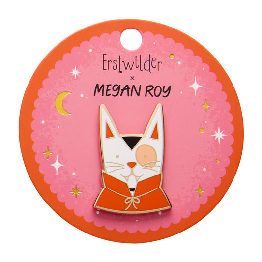 ERSTWILDER - "Fangtastic Kitty Enamel Pin" - HAUNTED AT HEART- HALLOWEEN COLLECTION