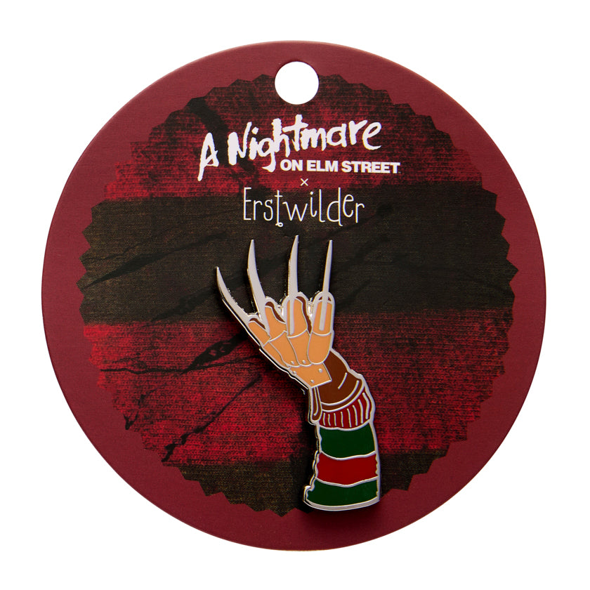 ERSTWILDER - "Freddy Krueger Enamel Pin" - THRILLS AND CHILLS- HALLOWEEN COLLECTION
