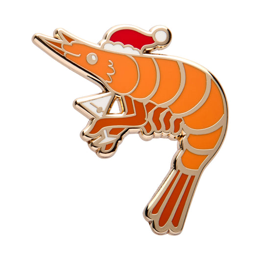 ERSTWILDER - "Pascal the Prawn" Enamel Pin - MERRY MENAGERIE- CHRISTMAS COLLECTION