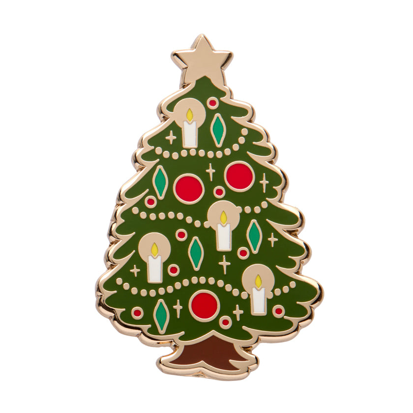 ERSTWILDER - "Christmas Tree Centrepiece" Enamel Pin - MERRY MENAGERIE- CHRISTMAS COLLECTION