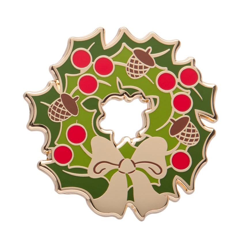 ERSTWILDER - "Forest Wreath" Enamel Pin - MERRY MENAGERIE- CHRISTMAS COLLECTION
