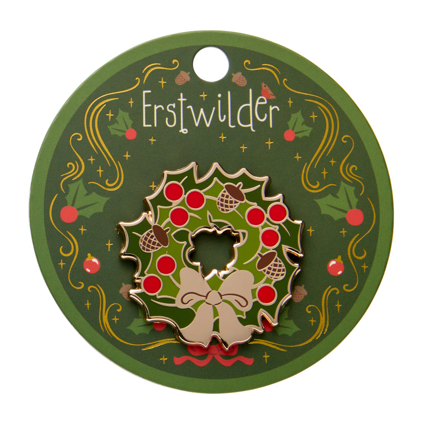 ERSTWILDER - "Forest Wreath" Enamel Pin - MERRY MENAGERIE- CHRISTMAS COLLECTION
