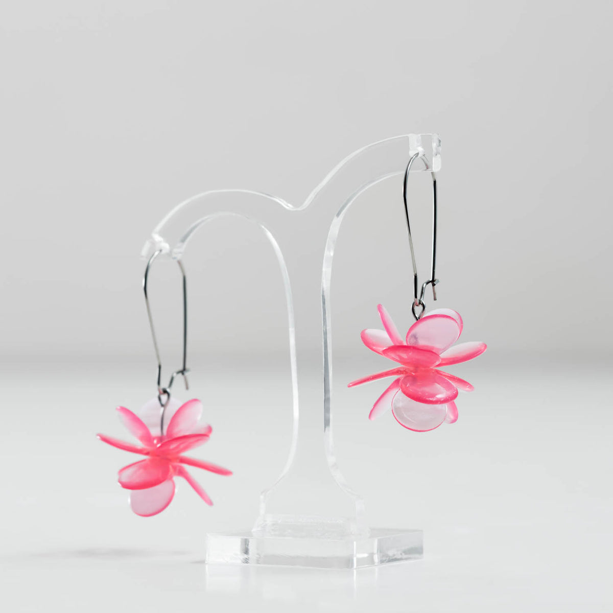 CLAIRE ISHINO- Botanical Peach Pink (Glossy) Blossum Earrings