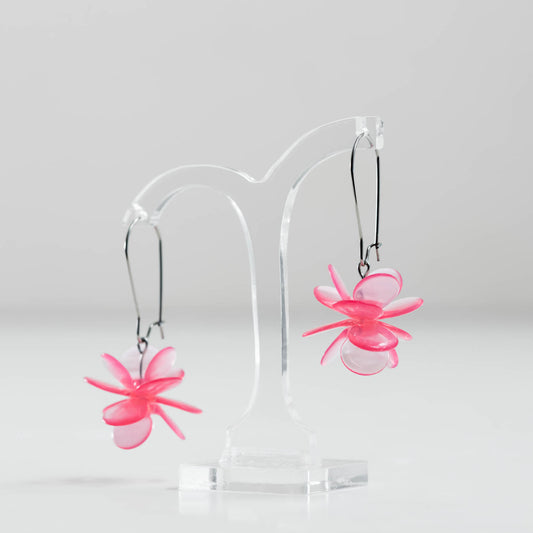 CLAIRE ISHINO- Botanical Peach Pink (Glossy) Blossum Earrings
