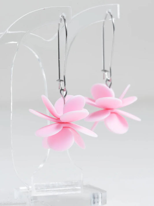 CLAIRE ISHINO- Botanical Candy Pink Blossum Earrings
