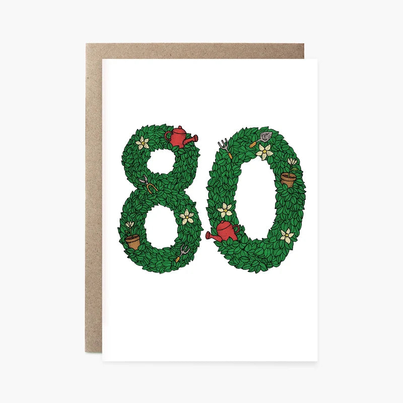 The Nonsense Maker- Eightieth Birthday Gardening - 80th Birthday Card