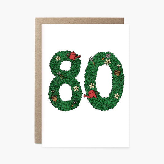 The Nonsense Maker- Eightieth Birthday Gardening - 80th Birthday Card