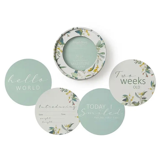 SNUGGLE HUNNY Eucalypt and Sage Reversible Milestone Cards