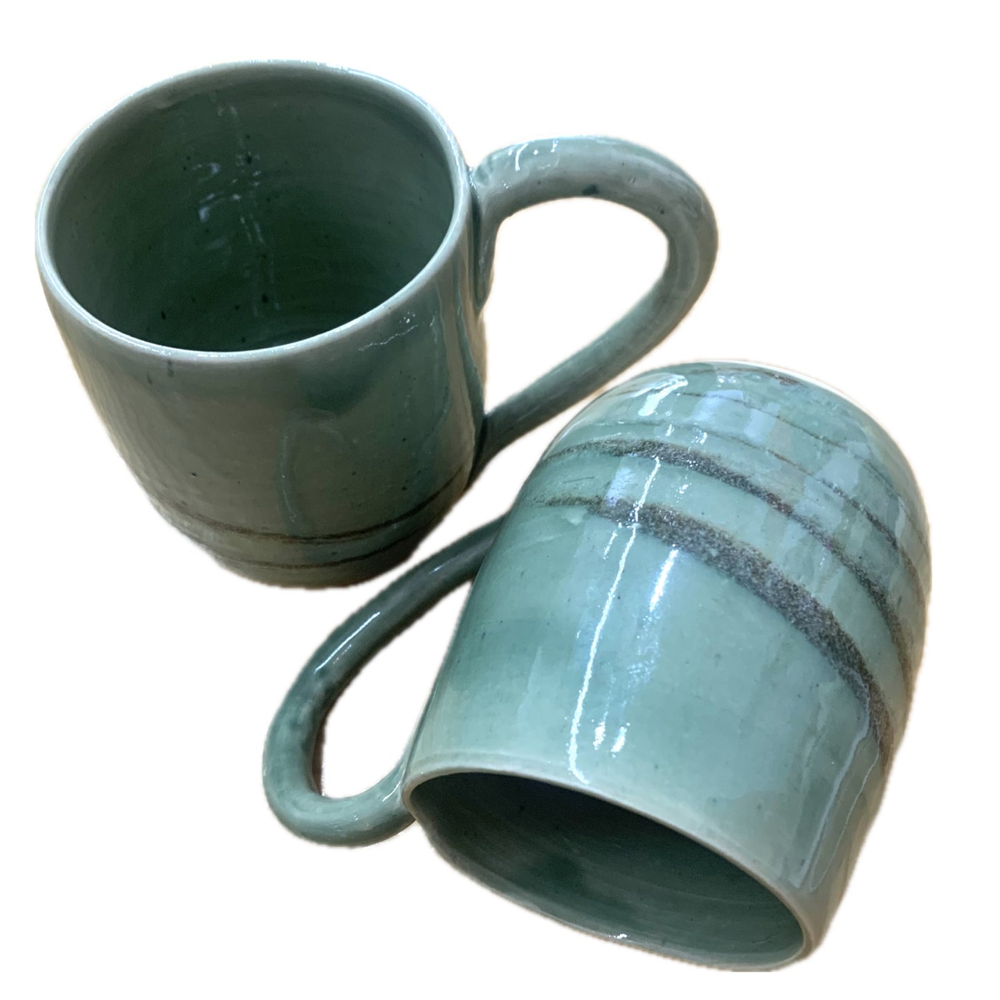 EARTH BY HAND- Green & Brown Swirl Mugs