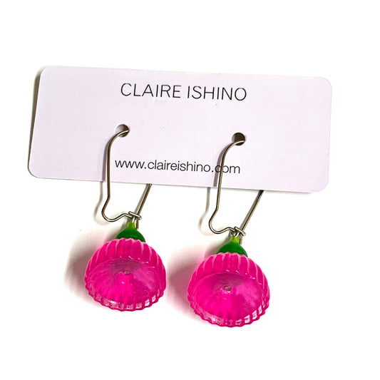 CLAIRE ISHINO- Gum Blossum Earrings - Pink