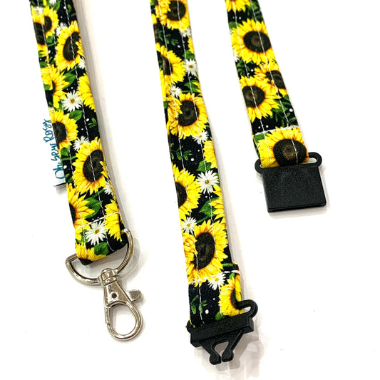 OH SEW ROSY: FABRIC LANYARD - Sunflowers