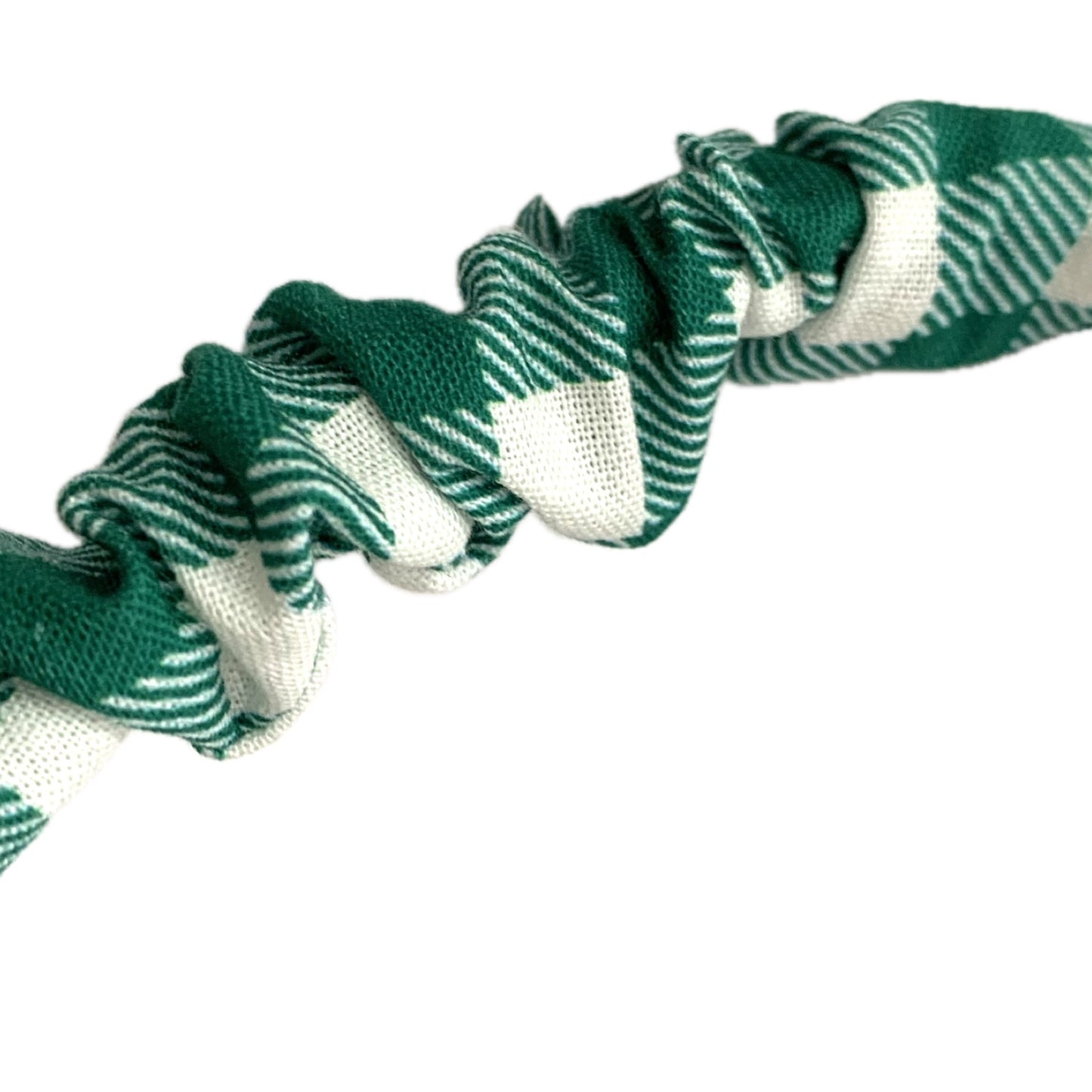 MAKIN WHOOPEE - SMALL CHRISTMAS SCRUNCHIE HEADBANDS- Green Gingham