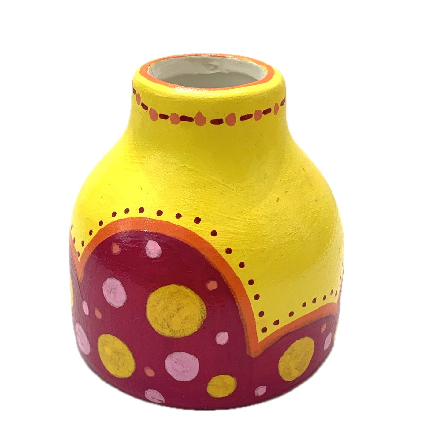 MAKIN' WHOOPEE - Teeny Vase- Yellow & Magenta