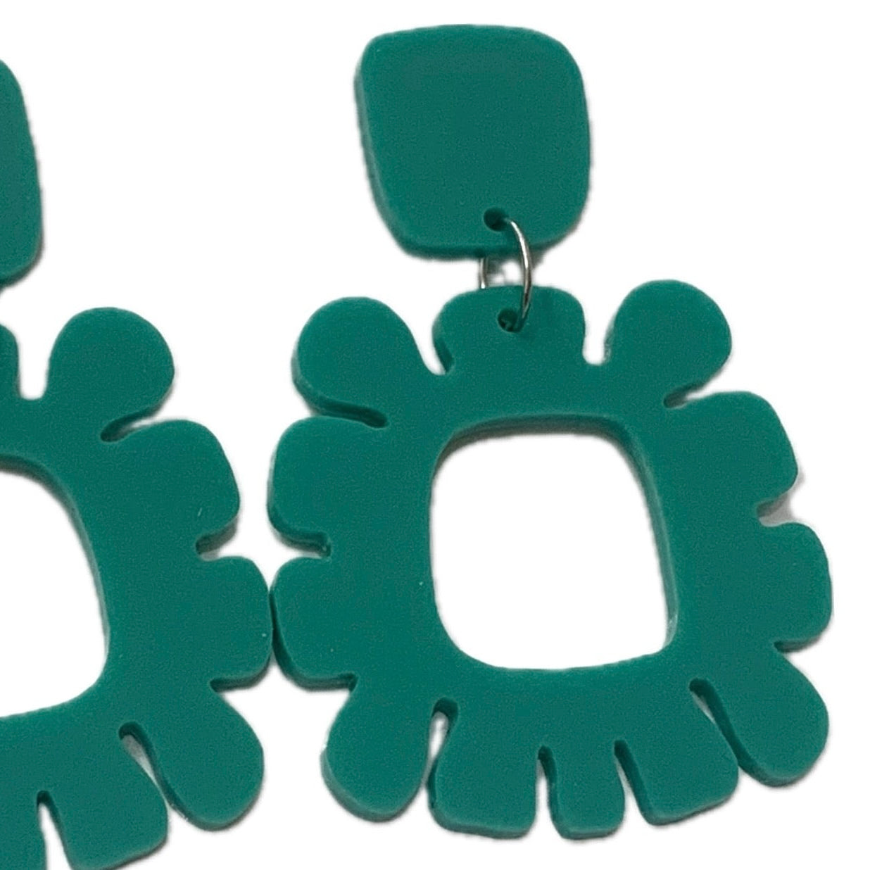 MAKIN' WHOOPEE - "Funky Flowers" - Statement Dangles - Whoopee Green