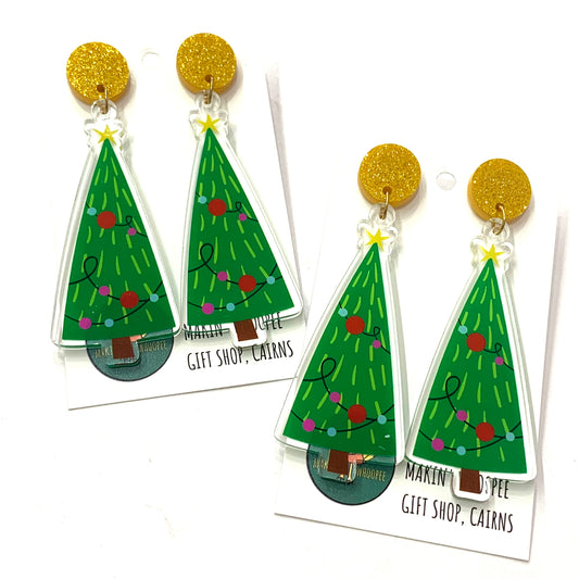 MAKIN' WHOOPEE - “Merry & Bright Trees” Christmas STUD DANGLES
